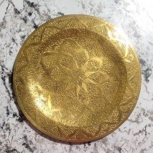 10" Brass Patterned Collectors Plate